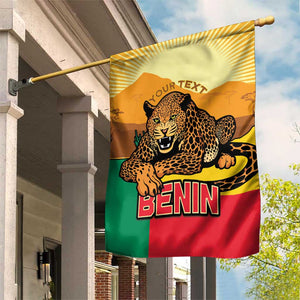 Personalised Afro Benin Leopard Garden Flag Stay True - Stay Wild