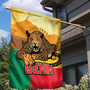 Personalised Afro Benin Leopard Garden Flag Stay True - Stay Wild