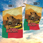 Personalised Afro Benin Leopard Garden Flag Stay True - Stay Wild