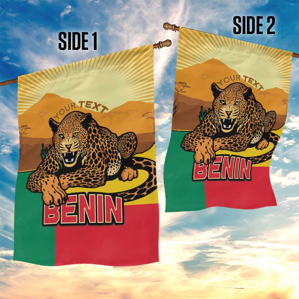 Personalised Afro Benin Leopard Garden Flag Stay True - Stay Wild