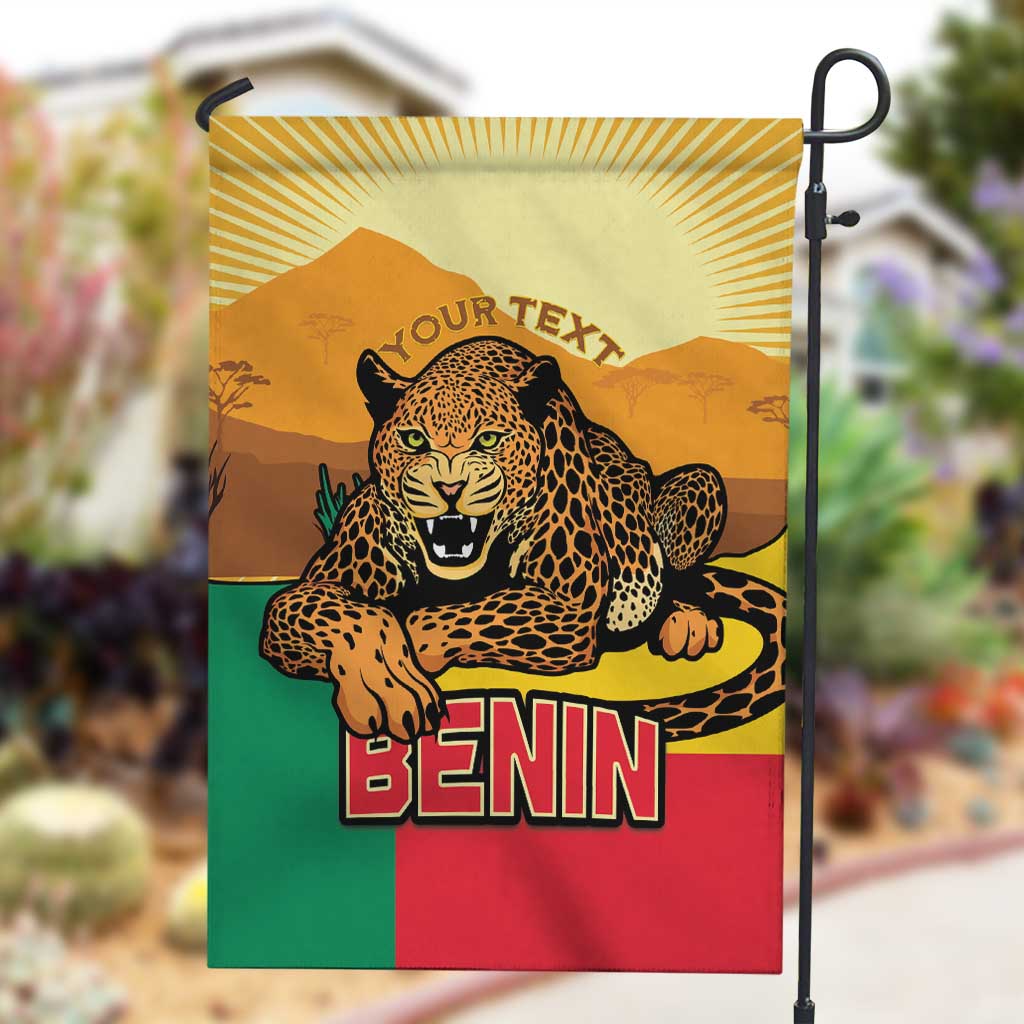 Personalised Afro Benin Leopard Garden Flag Stay True - Stay Wild