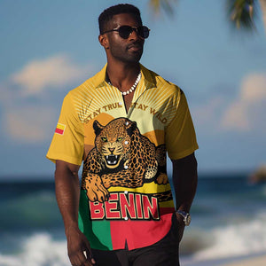 Personalised Afro Benin Leopard Hawaiian Shirt Stay True - Stay Wild