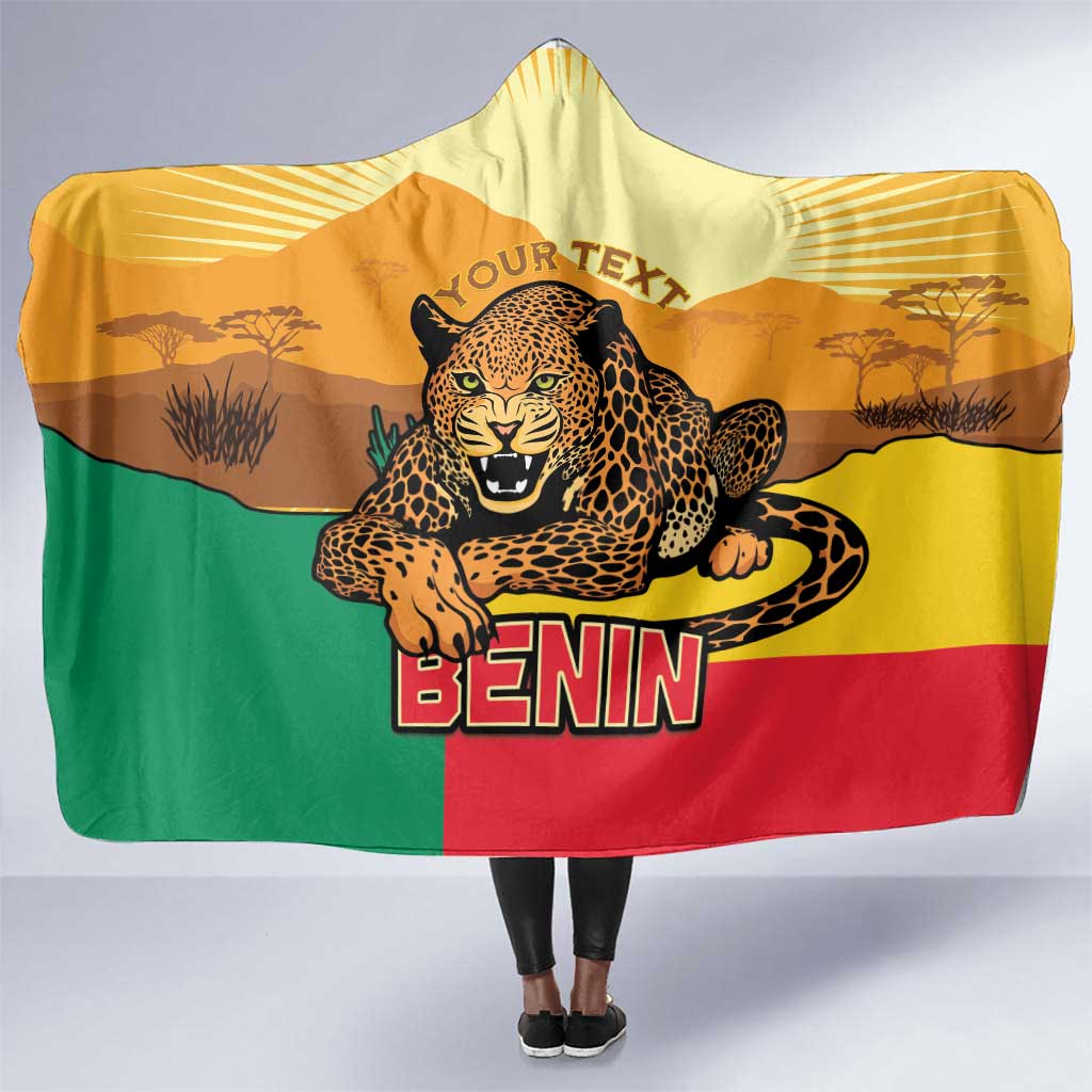Personalised Afro Benin Leopard Hooded Blanket Stay True - Stay Wild