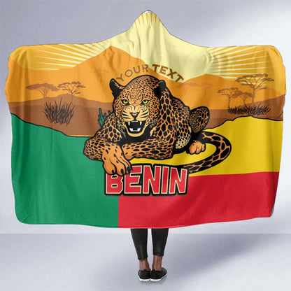 Personalised Afro Benin Leopard Hooded Blanket Stay True - Stay Wild
