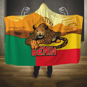 Personalised Afro Benin Leopard Hooded Blanket Stay True - Stay Wild