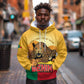 Personalised Afro Benin Leopard Hoodie Stay True - Stay Wild