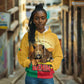 Personalised Afro Benin Leopard Hoodie Stay True - Stay Wild