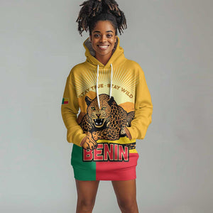 Personalised Afro Benin Leopard Hoodie Dress Stay True - Stay Wild