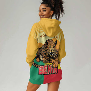 Personalised Afro Benin Leopard Hoodie Dress Stay True - Stay Wild