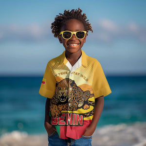 Personalised Afro Benin Leopard Kid Hawaiian Shirt Stay True - Stay Wild