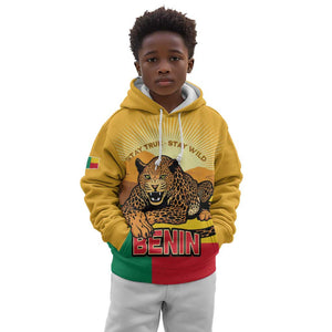 Personalised Afro Benin Leopard Kid Hoodie Stay True - Stay Wild