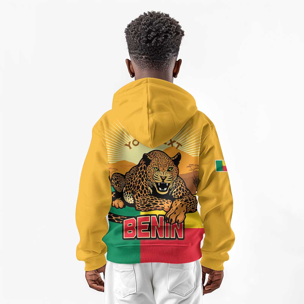 Personalised Afro Benin Leopard Kid Hoodie Stay True - Stay Wild