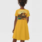 Personalised Afro Benin Leopard Kid Short Sleeve Dress Stay True - Stay Wild