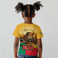 Personalised Afro Benin Leopard Kid T shirt Stay True - Stay Wild