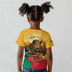 Personalised Afro Benin Leopard Kid T shirt Stay True - Stay Wild