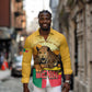 Personalised Afro Benin Leopard Long Sleeve Button Shirt Stay True - Stay Wild