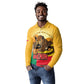 Personalised Afro Benin Leopard Long Sleeve Polo Shirt Stay True - Stay Wild