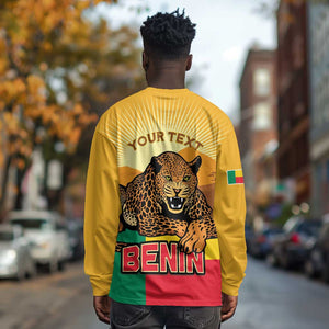 Personalised Afro Benin Leopard Long Sleeve Shirt Stay True - Stay Wild