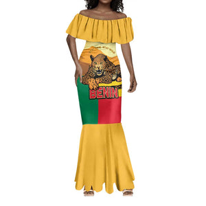 Personalised Afro Benin Leopard Mermaid Dress Stay True - Stay Wild