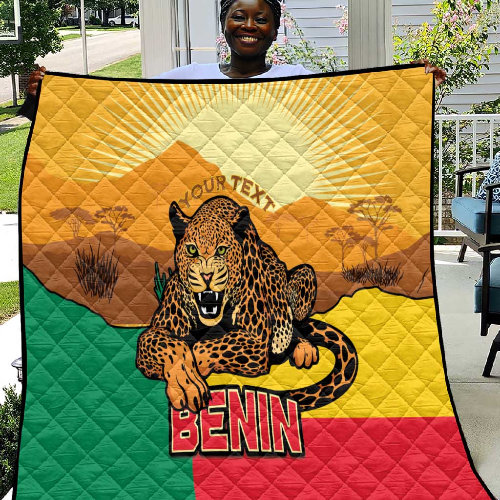 Personalised Afro Benin Leopard Quilt Stay True - Stay Wild