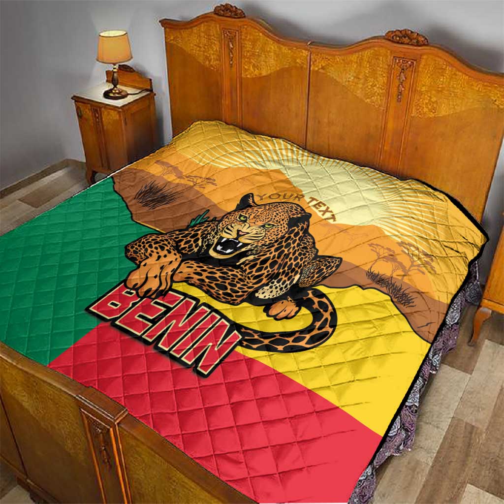 Personalised Afro Benin Leopard Quilt Stay True - Stay Wild