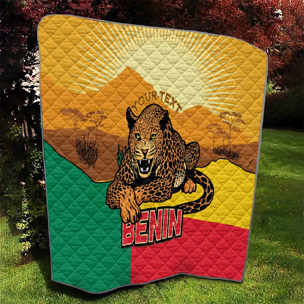Personalised Afro Benin Leopard Quilt Stay True - Stay Wild
