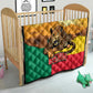 Personalised Afro Benin Leopard Quilt Stay True - Stay Wild