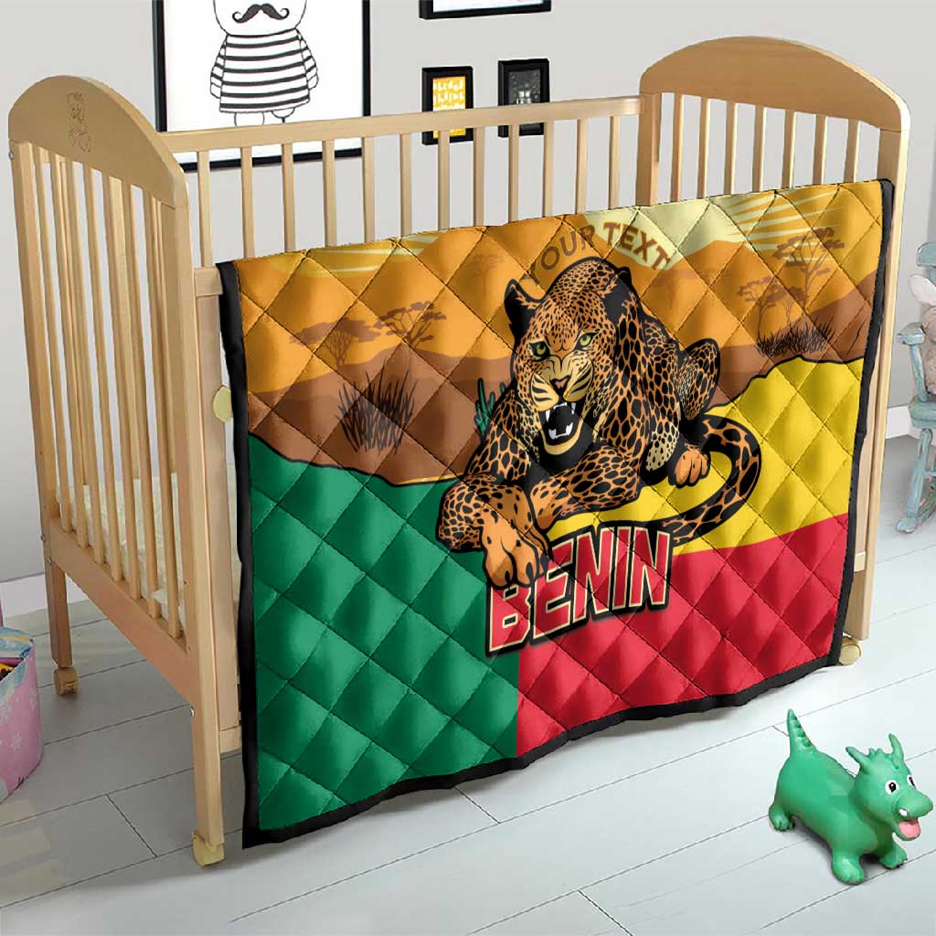 Personalised Afro Benin Leopard Quilt Stay True - Stay Wild