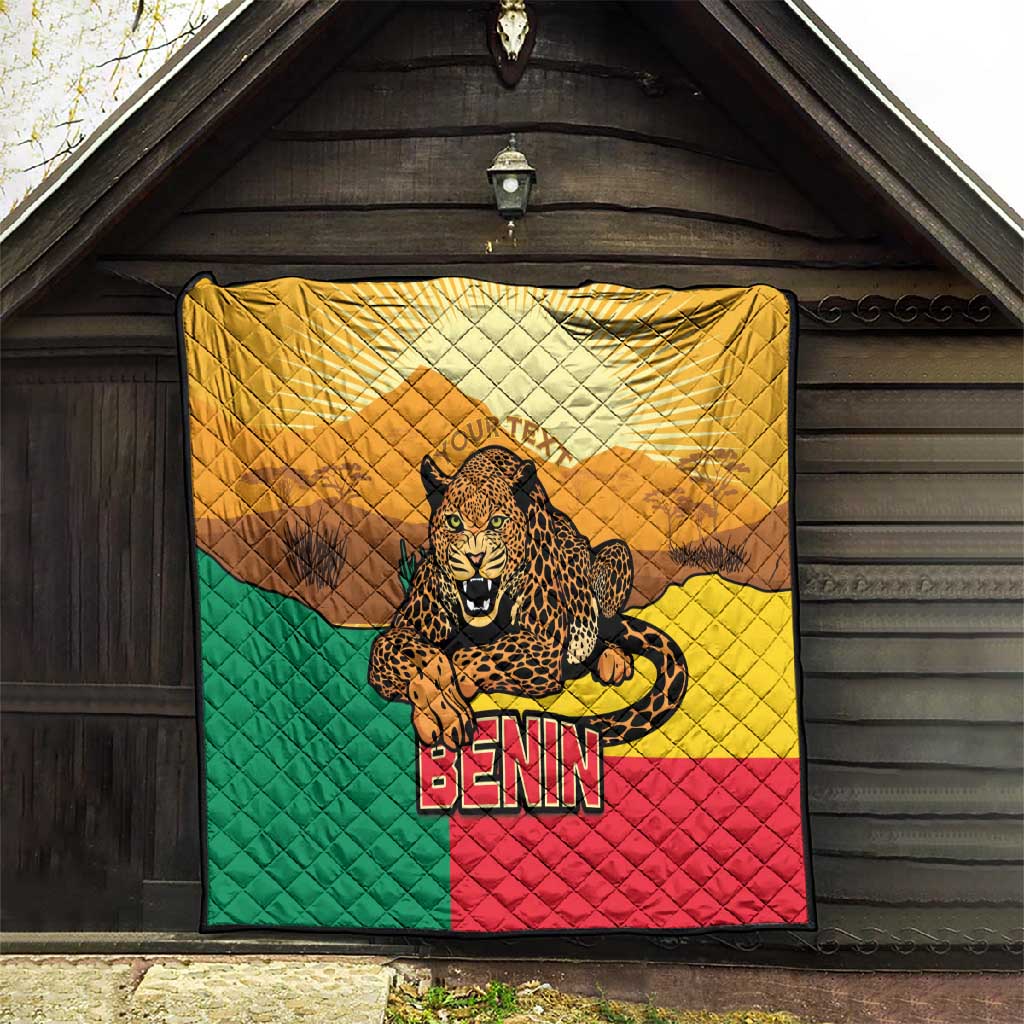 Personalised Afro Benin Leopard Quilt Stay True - Stay Wild
