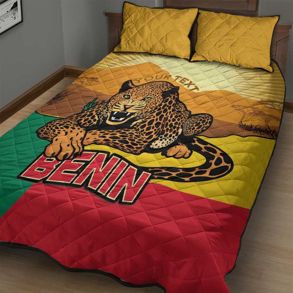 Personalised Afro Benin Leopard Quilt Bed Set Stay True - Stay Wild