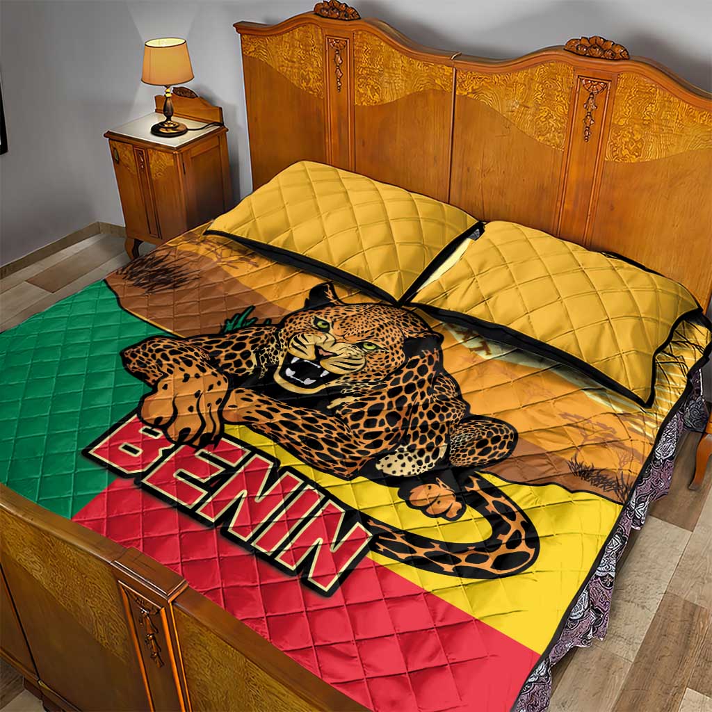 Personalised Afro Benin Leopard Quilt Bed Set Stay True - Stay Wild