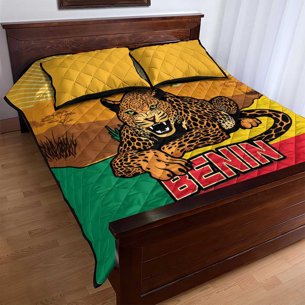 Personalised Afro Benin Leopard Quilt Bed Set Stay True - Stay Wild