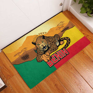 Personalised Afro Benin Leopard Rubber Doormat Stay True - Stay Wild