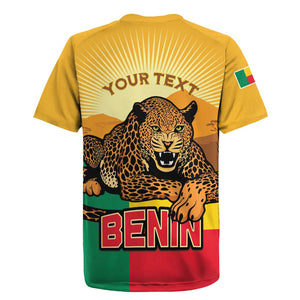 Personalised Afro Benin Leopard Rugby Jersey Stay True - Stay Wild