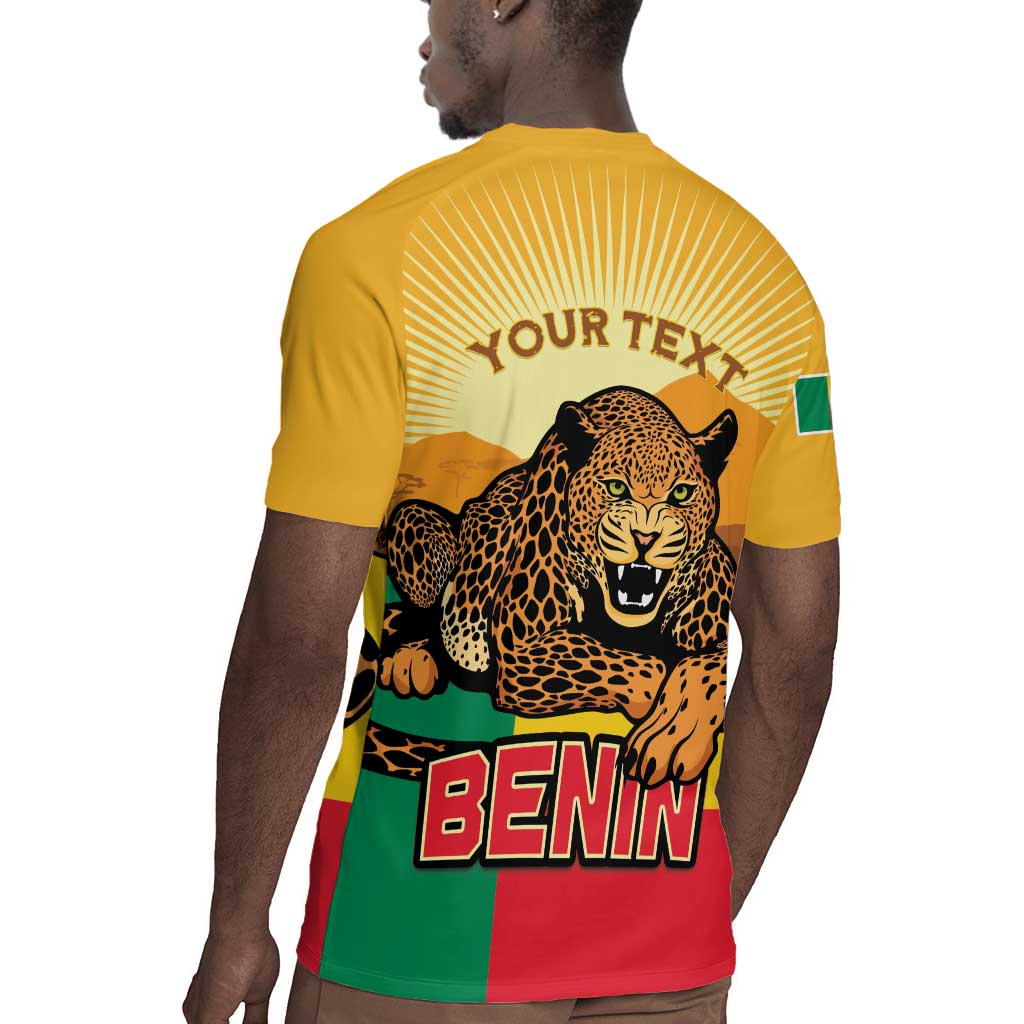 Personalised Afro Benin Leopard Rugby Jersey Stay True - Stay Wild