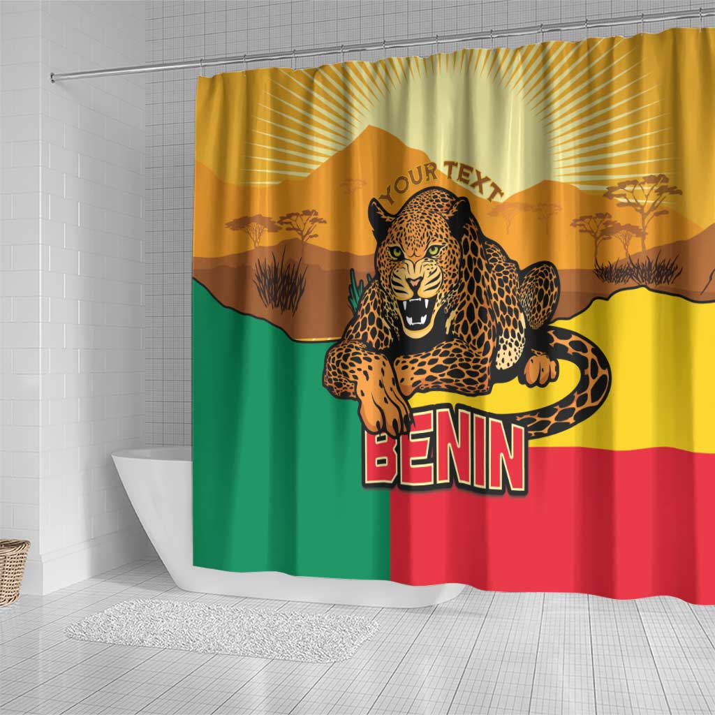 Personalised Afro Benin Leopard Shower Curtain Stay True - Stay Wild