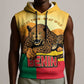 Personalised Afro Benin Leopard Sleeveless Hoodie Stay True - Stay Wild - African Pride