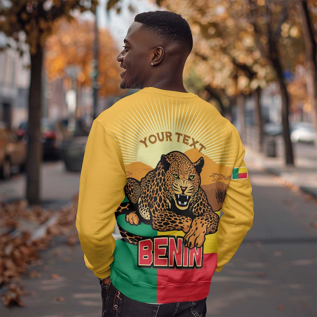 Personalised Afro Benin Leopard Sweatshirt Stay True - Stay Wild