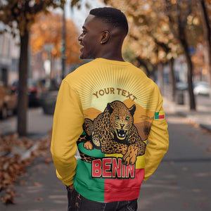 Personalised Afro Benin Leopard Sweatshirt Stay True - Stay Wild