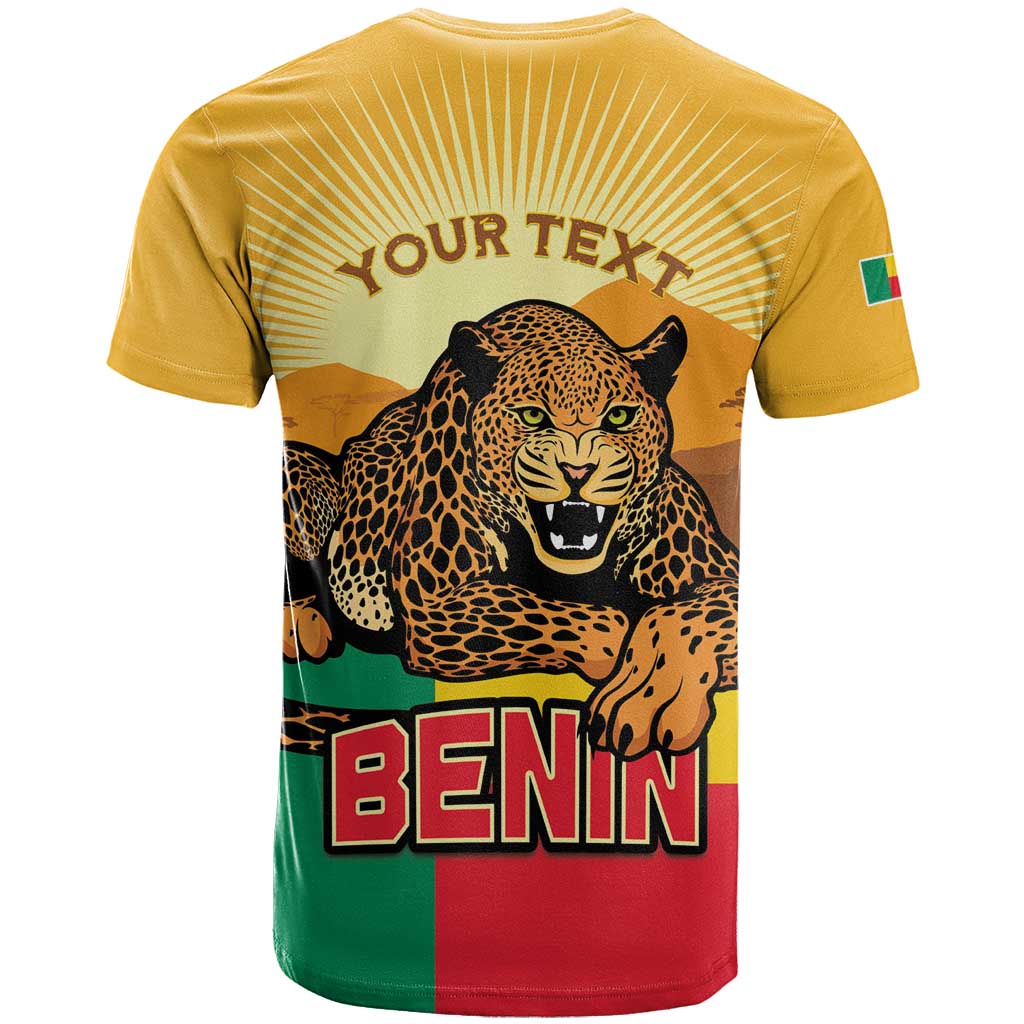 Personalised Afro Benin Leopard T shirt Stay True - Stay Wild