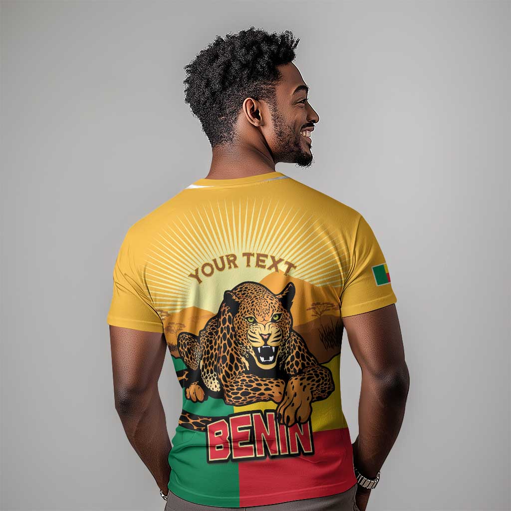 Personalised Afro Benin Leopard T shirt Stay True - Stay Wild