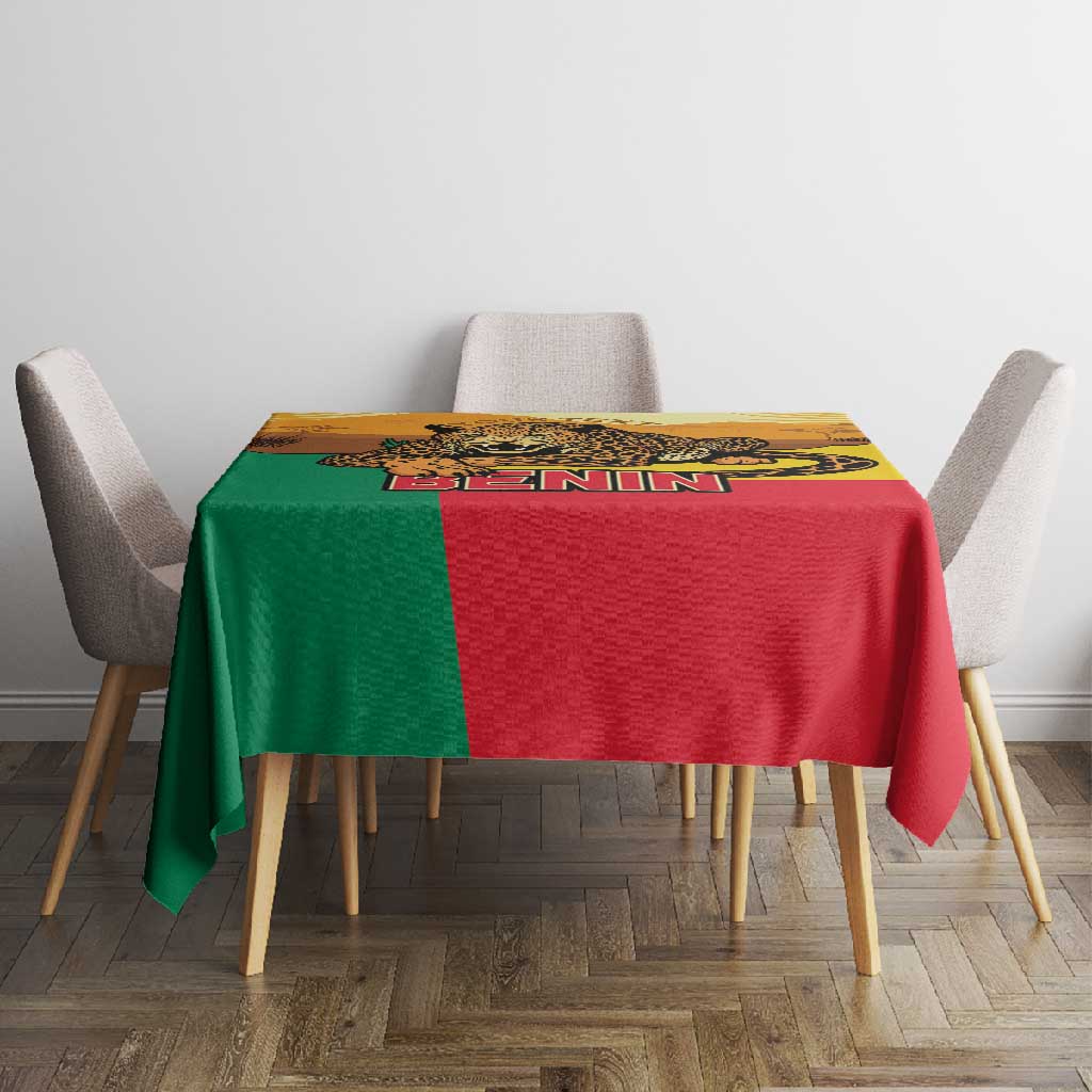 Personalised Afro Benin Leopard Tablecloth Stay True - Stay Wild