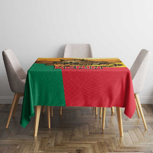Personalised Afro Benin Leopard Tablecloth Stay True - Stay Wild