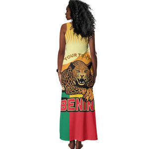 Personalised Afro Benin Leopard Tank Maxi Dress Stay True - Stay Wild