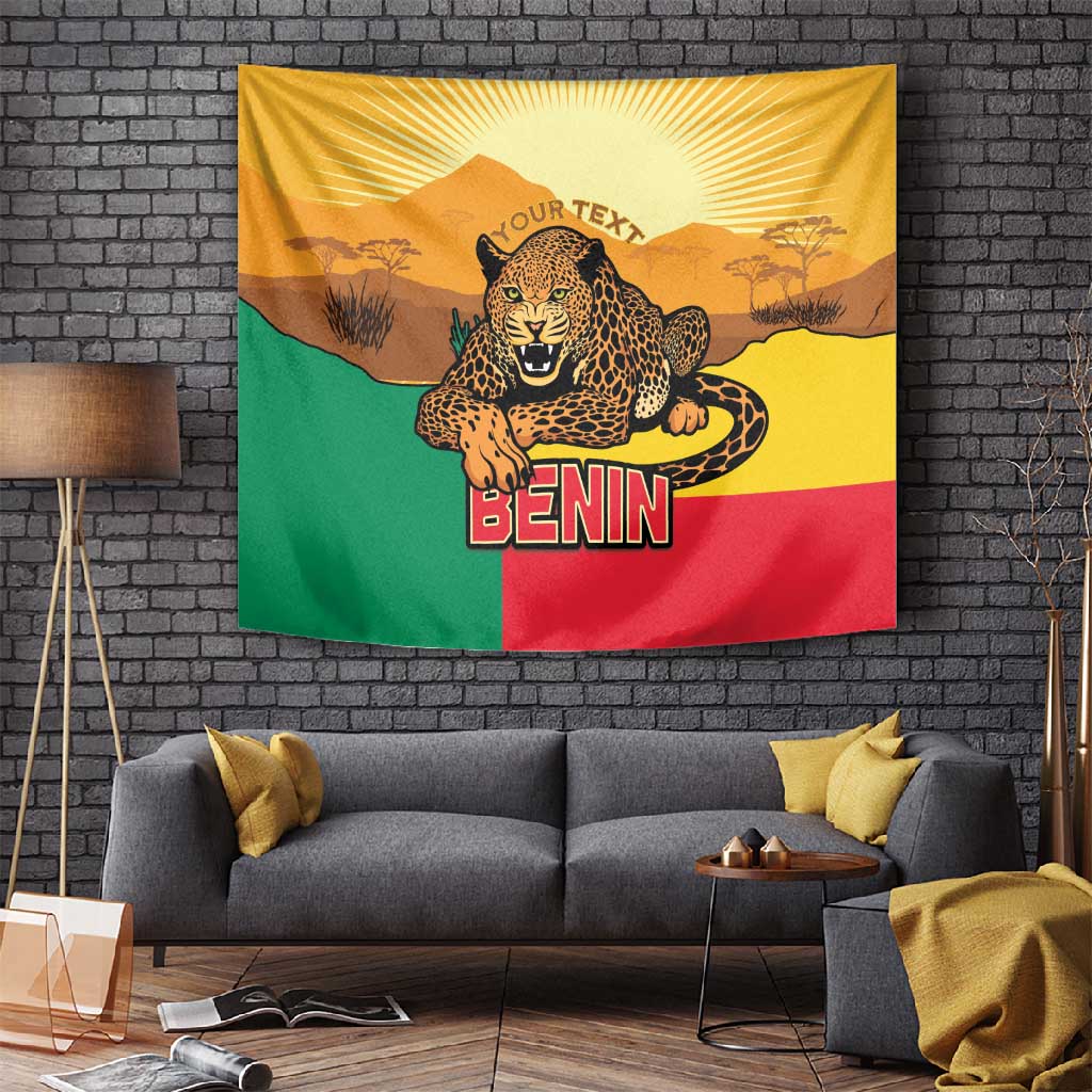 Personalised Afro Benin Leopard Tapestry Stay True - Stay Wild