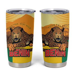Personalised Afro Benin Leopard Tumbler Cup Stay True - Stay Wild