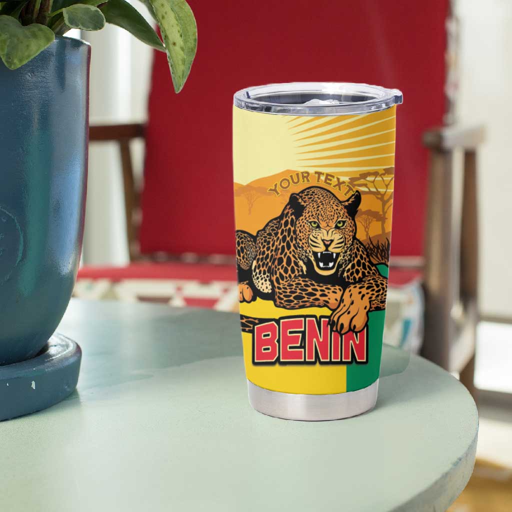 Personalised Afro Benin Leopard Tumbler Cup Stay True - Stay Wild