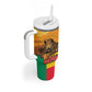 Personalised Afro Benin Leopard Tumbler With Handle Stay True - Stay Wild