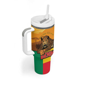 Personalised Afro Benin Leopard Tumbler With Handle Stay True - Stay Wild