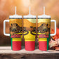 Personalised Afro Benin Leopard Tumbler With Handle Stay True - Stay Wild